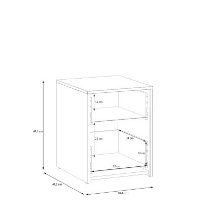 Naktsgaldiņš URO, artisan ozols/balts