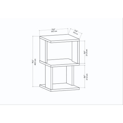 Naktsgaldiņš ZUNA ozols/balts