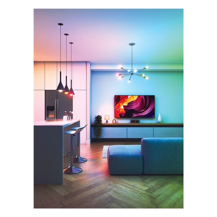 KOMPLEKTS 3x LED RGBW Aptumšojama spuldze ESSENTIALS A60 E27/8,5W/230V CRI 90 2700-6500K Wi-Fi - Nanoleaf
