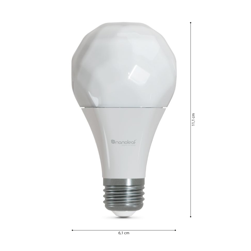 KOMPLEKTS 3x LED RGBW Aptumšojama spuldze ESSENTIALS A60 E27/8,5W/230V CRI 90 2700-6500K Wi-Fi - Nanoleaf