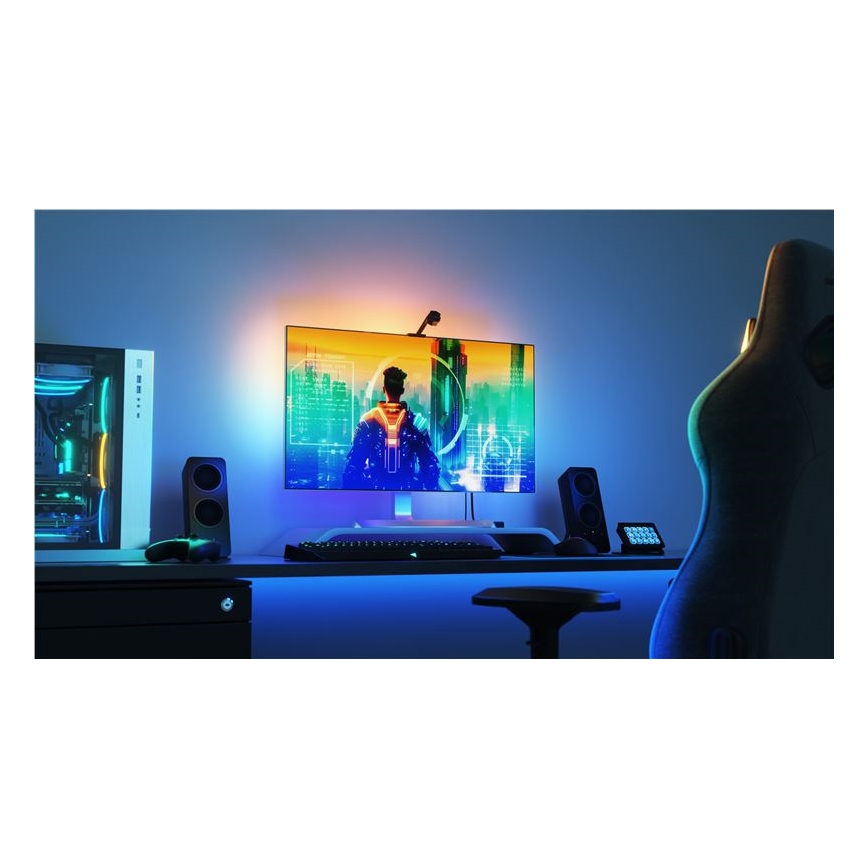 Nanoleaf - 4D ekrāna spoguļattēla iestatīšana + Lightstrips basic komplekts 5,2m 85''