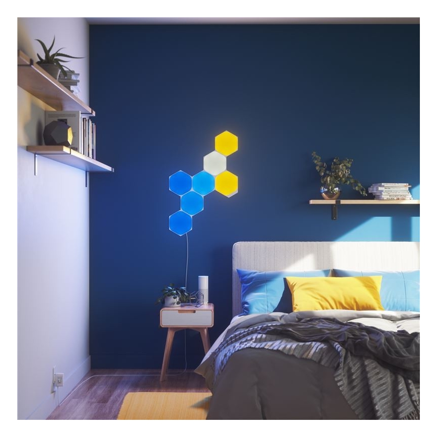 Nanoleaf - KOMPLEKTS 9x LED RGB Aptumšojams panelis SHAPES HEXAGON LED/2W/230V 1200-6500K Wi-Fi