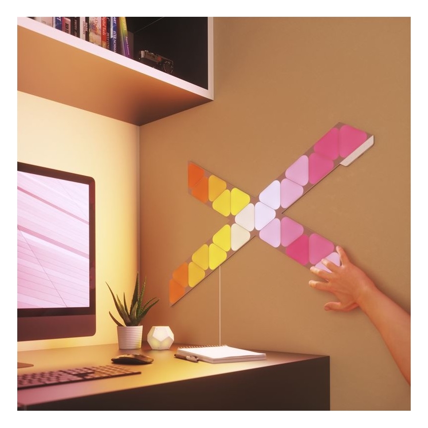 Nanoleaf NL48-1001TW-10PK - KOMPLEKTS 10pcs LED RGB Dimmable pannel TRIANGLES LED/0,5 Wi-Fi