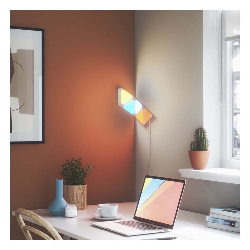 Nanoleaf - KOMPLEKTS 5x LED RGB Aptumšojams panelis TRIANGLES LED/0,5W/230V 1200-6500K Wi-Fi