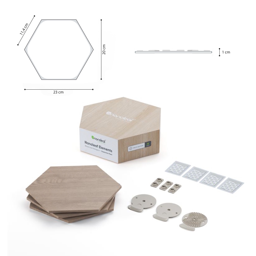 Nanoleaf - KOMPLEKTS 3x LED Aptumšojams panelis HEXAGONS LED/2W/230V Wi-Fi
