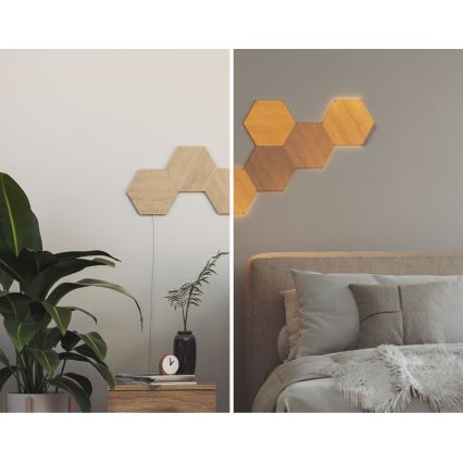 Nanoleaf - KOMPLEKTS 3x LED Aptumšojams panelis HEXAGONS LED/2W/230V Wi-Fi