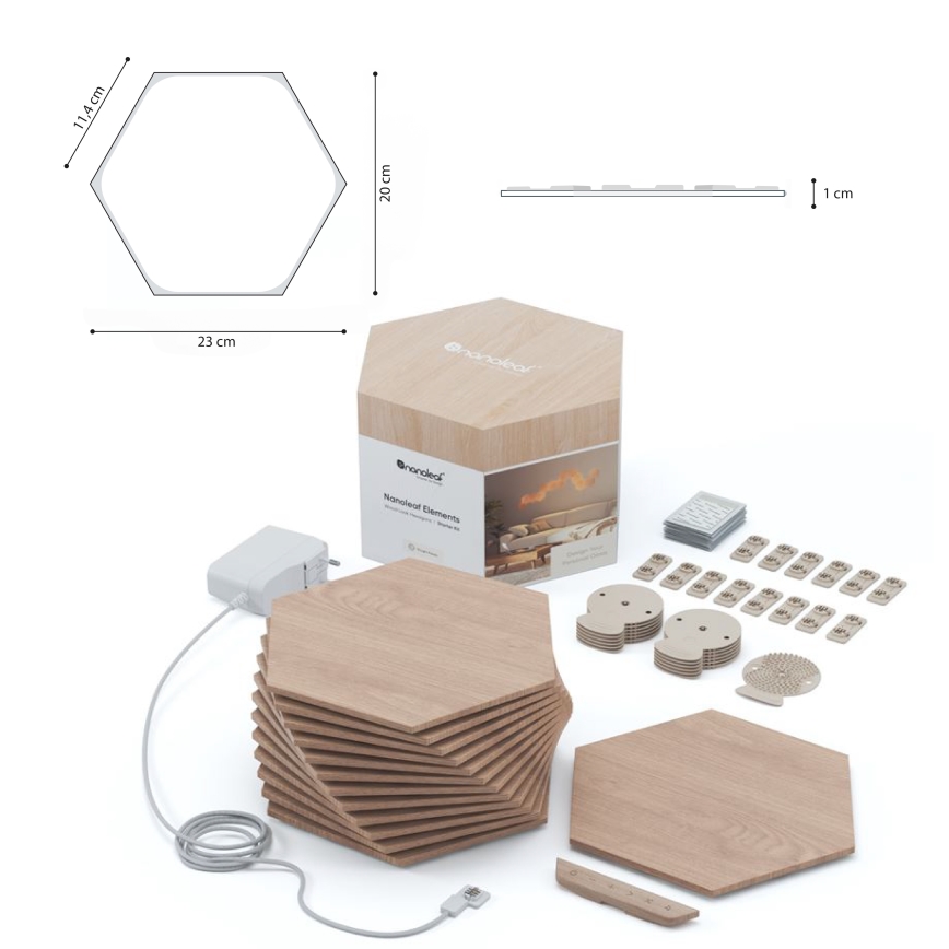 Nanoleaf - KOMPLEKTS 13x LED Aptumšojams panelis HEXAGONS LED/2W/230V Wi-Fi