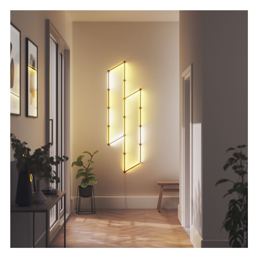 Nanoleaf - Sliežu pārsegu komplekts LINES 9 gab. melna matēts