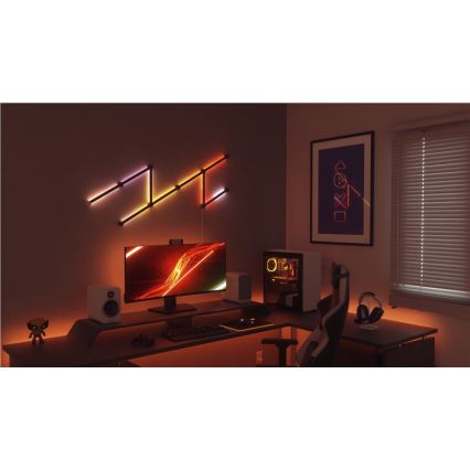 Nanoleaf - Sliežu pārsegu komplekts LINES 9 gab. melna matēts