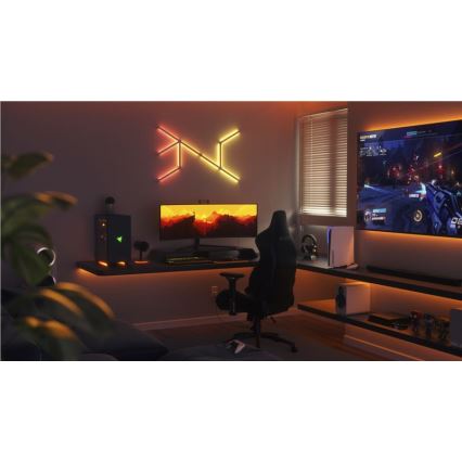Nanoleaf - KOMPLEKTS 9x LED RGBW Aptumšojama sliede LINES LED/2W/230V 1200-6000K Wi-Fi