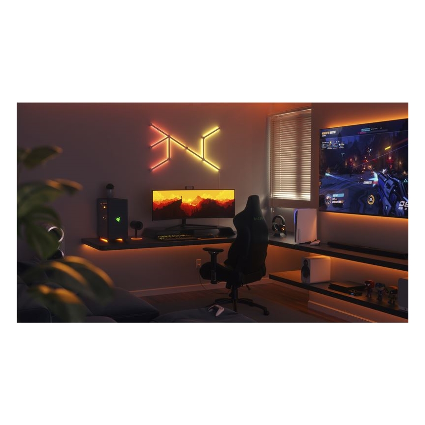 Nanoleaf - KOMPLEKTS 9x LED RGBW Aptumšojama sliede LINES LED/2W/230V 1200-6000K Wi-Fi