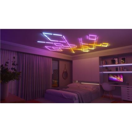 Nanoleaf - KOMPLEKTS 9x LED RGBW Aptumšojama sliede LINES LED/2W/230V 1200-6000K Wi-Fi