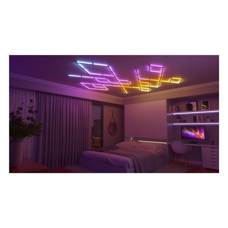 Nanoleaf - KOMPLEKTS 9x LED RGBW Aptumšojama sliede LINES LED/2W/230V 1200-6000K Wi-Fi