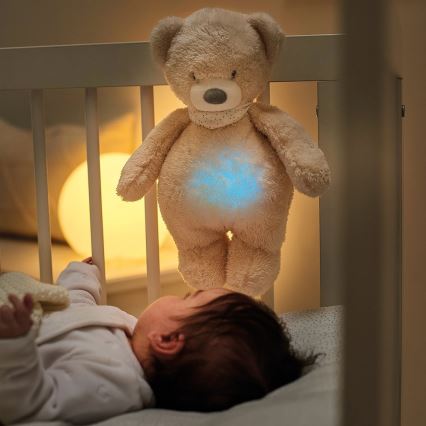 Nattou - Mīļmantiņa ar melodiju un lampu SLEEPY BEAR 4in1 bēša