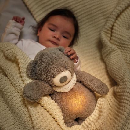 Nattou - Mīļmantiņa ar melodiju un lampu SLEEPY BEAR 4in1 bēša