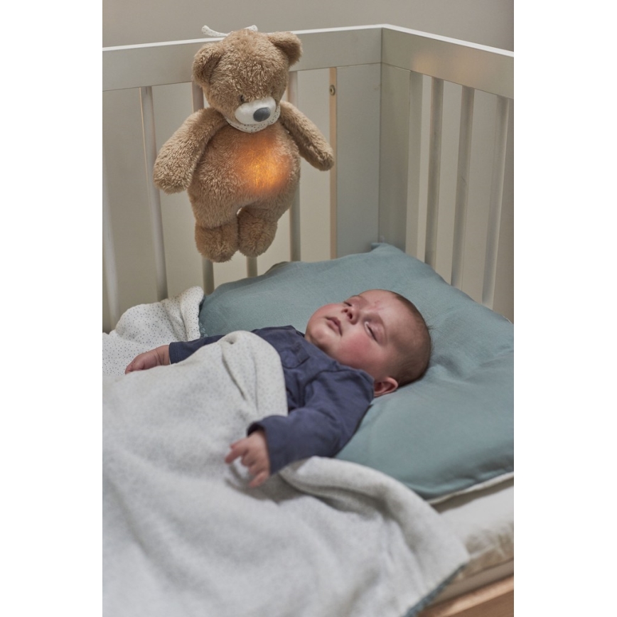 Nattou - Mīļmantiņa ar melodiju un lampu SLEEPY BEAR 4in1 brūna