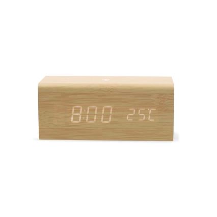 Koka digitālais modinātājs ar LED displeju un termometru 5V/1xCR2032
