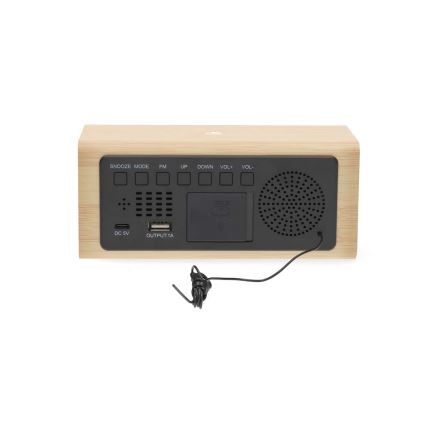 Koka digitālais modinātājs ar LED displeju un termometru 5V/1xCR2032