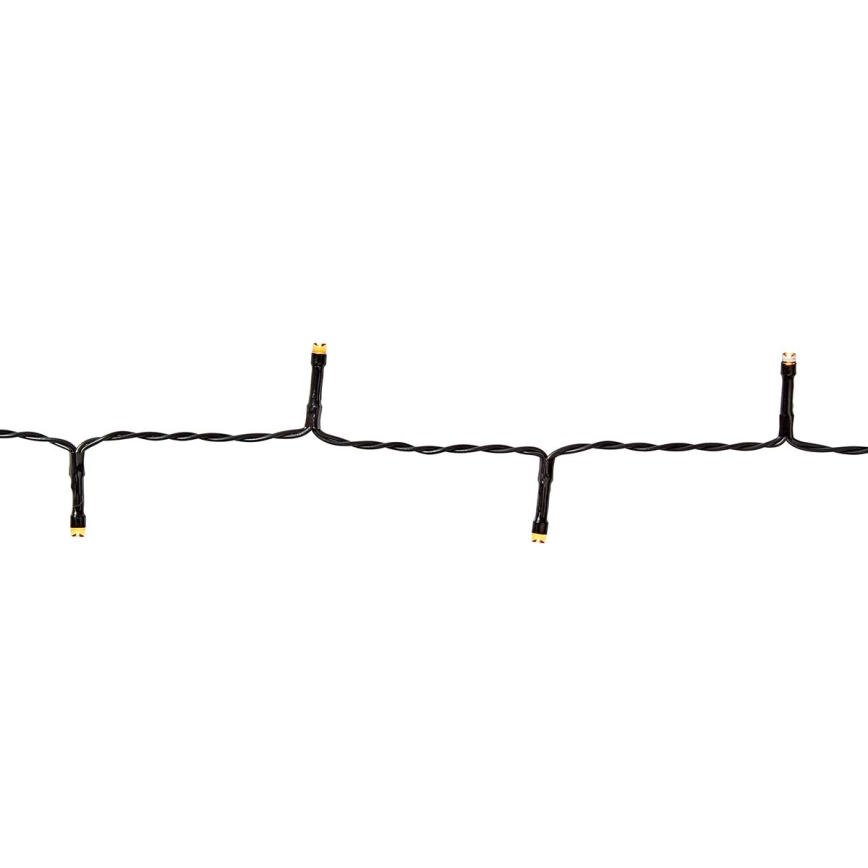 LED āra virtene 192xLED/7 režīmi/3xAA 14,9m IP44 silti balta