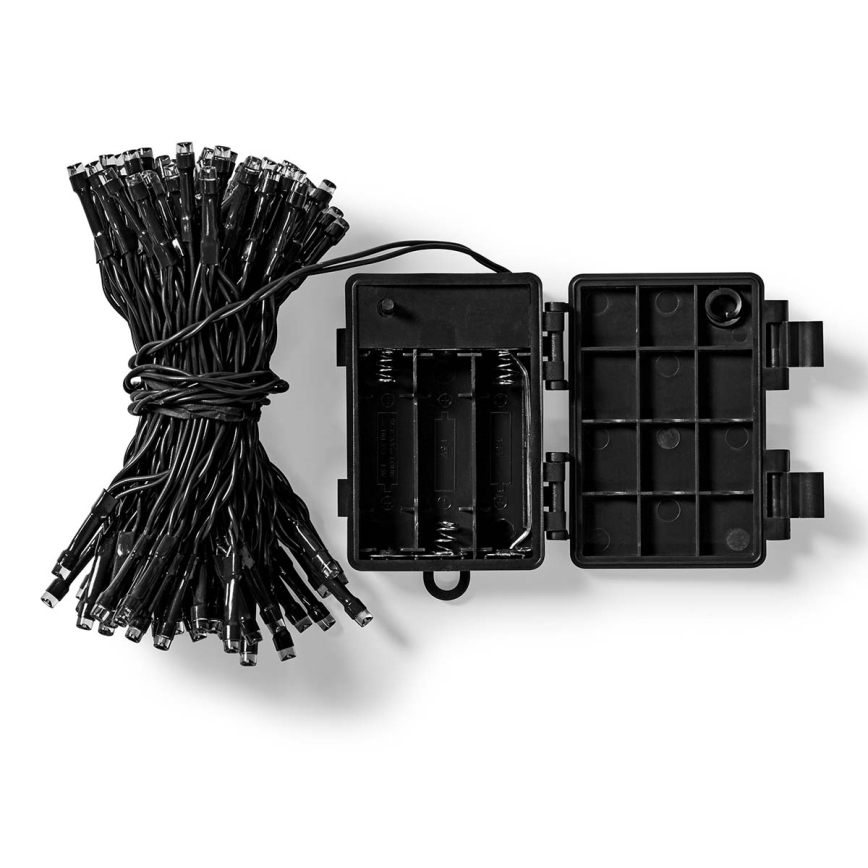 LED āra virtene 96xLED/7 režīmi/3xAA 7,7m IP44 siltā balta