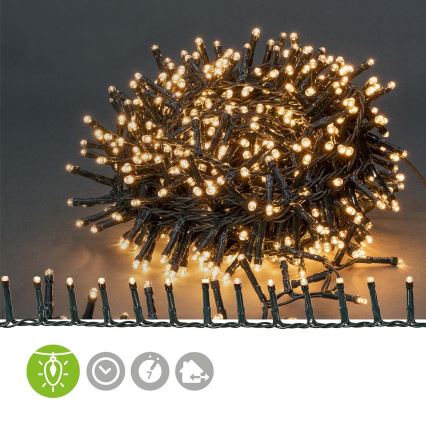 LED āra virtene 700xLED/7 funkcijas 17m IP44 siltā balta