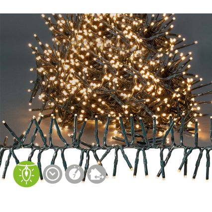 LED āra Ziemassvētku virtene 1512xLED/7 funkcijas 14m IP44 silti balta