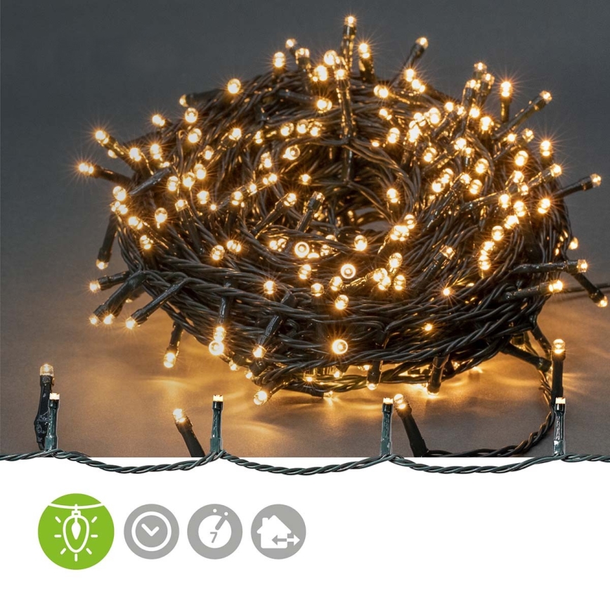 LED āra Ziemassvētku virtene 720xLED/7 funkcijas 57m IP44 siltā balta