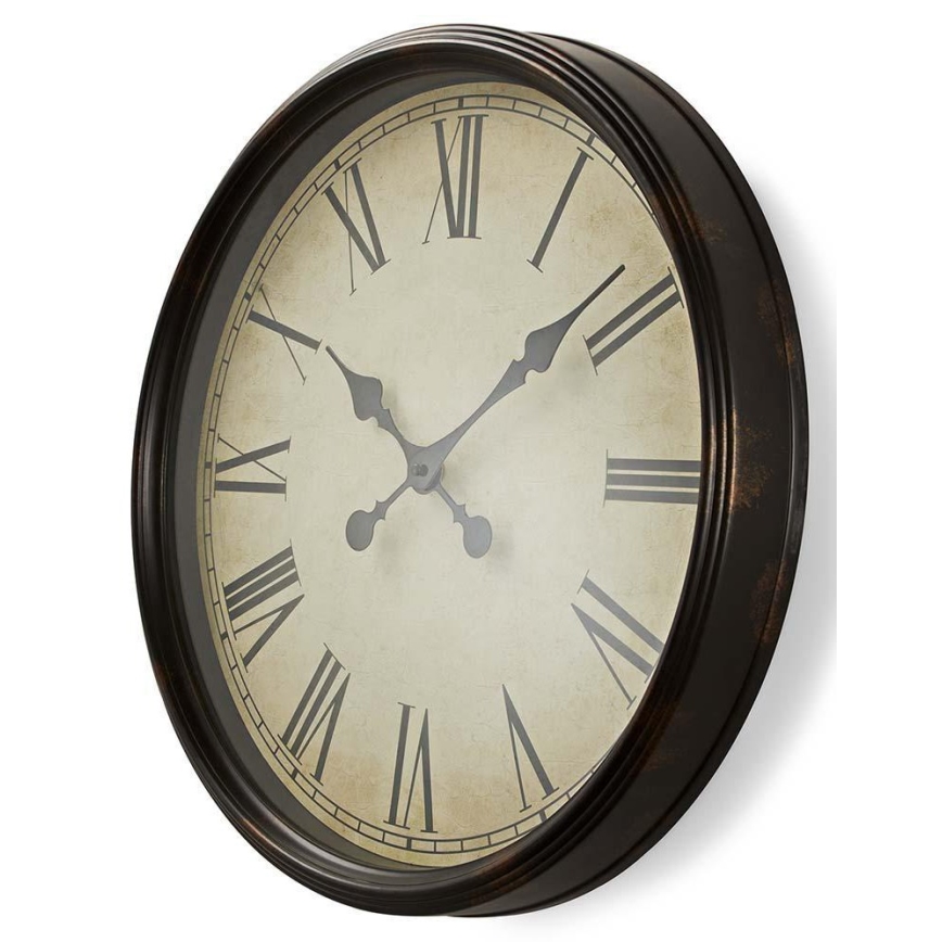 Sienas pulkstenis 1xAA d. 50 cm bēšs/melns