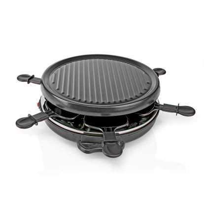 Nedis FCRA210FBK6 - Raclette grils ar piederumiem 800W/230V