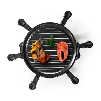 Nedis FCRA210FBK6 - Raclette grils ar piederumiem 800W/230V