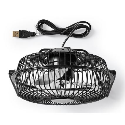 Galda ventilators 3W/USB 15 cm melns