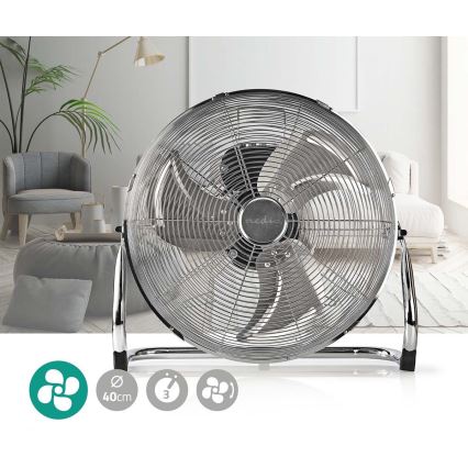 Grīdas ventilators 80W/230V spīdīgi hromēts