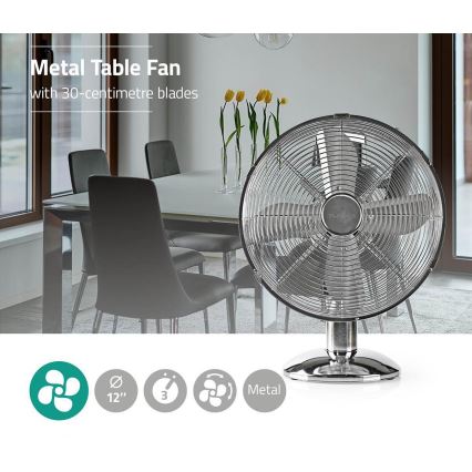 Galda ventilators 35W/230V spīdīga hroma