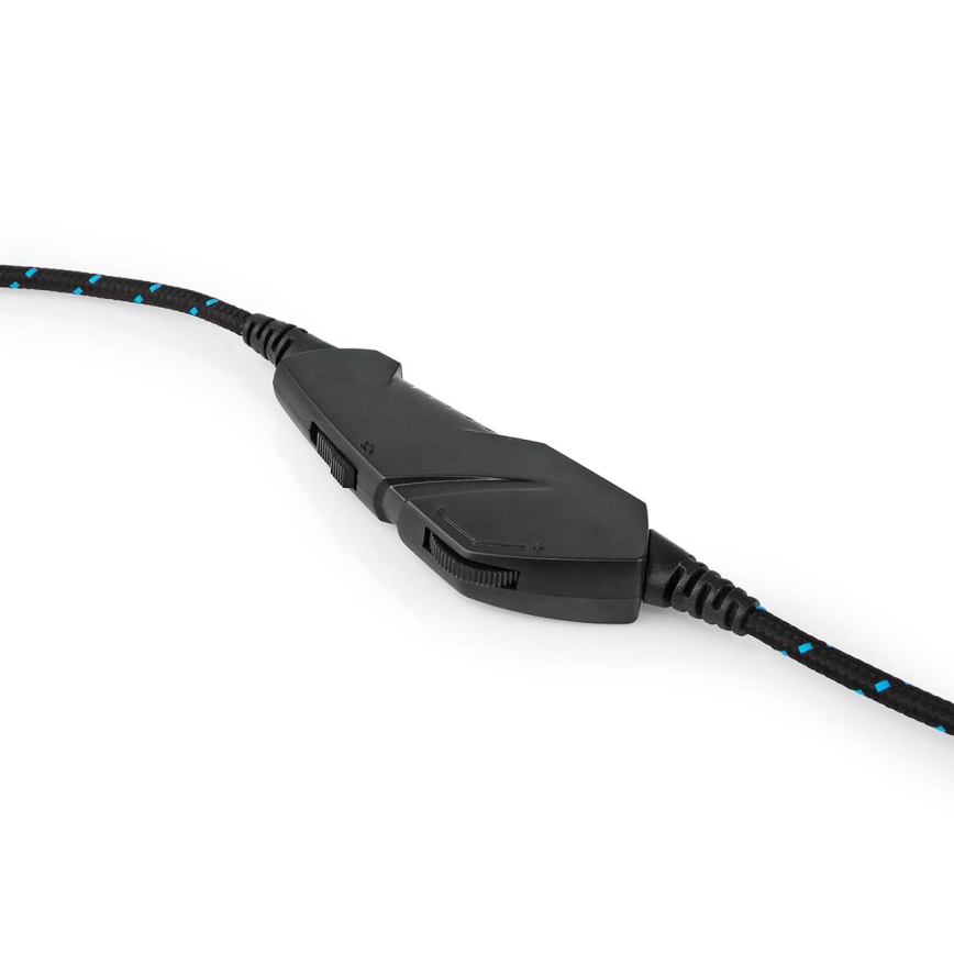 LED Spēļu austiņas ar mikrofonu melna/zila