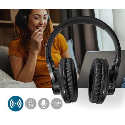 Bezvadu austiņas 200 mAh melna