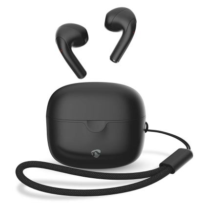 Bezvadu earphones 250 mAh + 2x 30 mAh melna