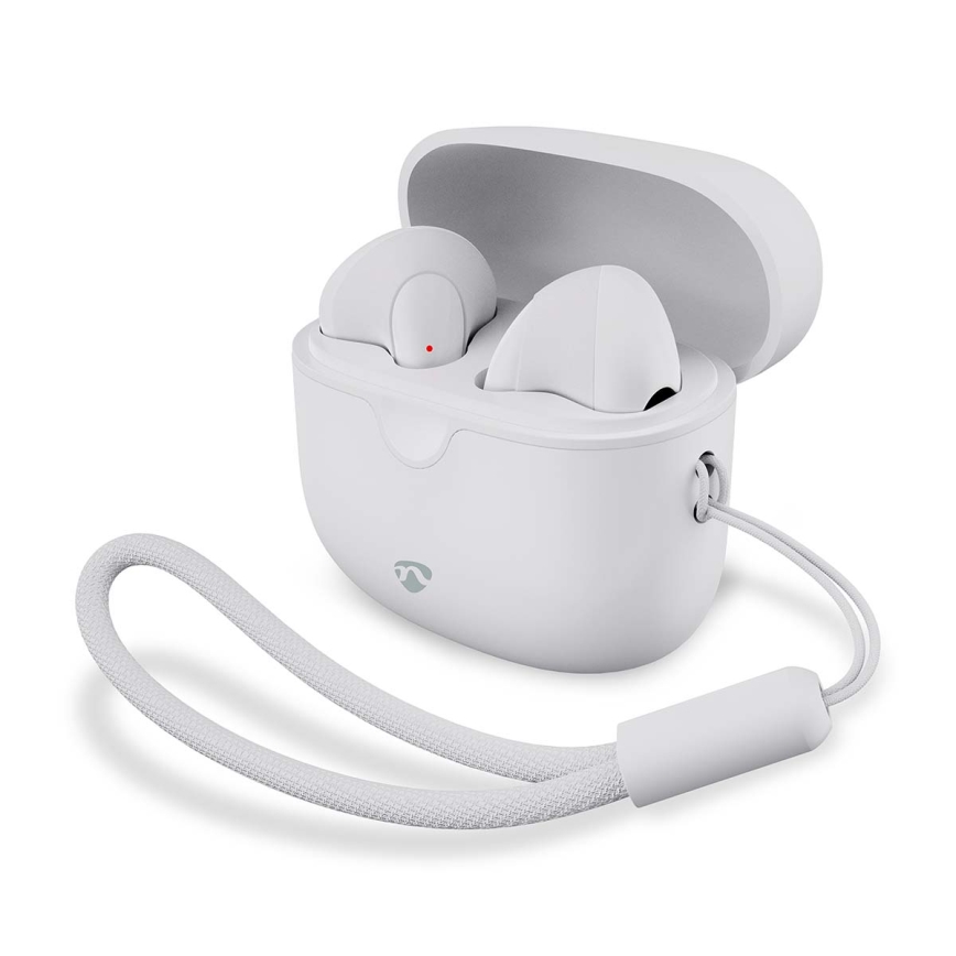 Bezvadu earphones 250 mAh + 2x 30 mAh balta