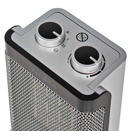 Ventilators ar keramikas sildītāju 1000/1500W/230V sudraba