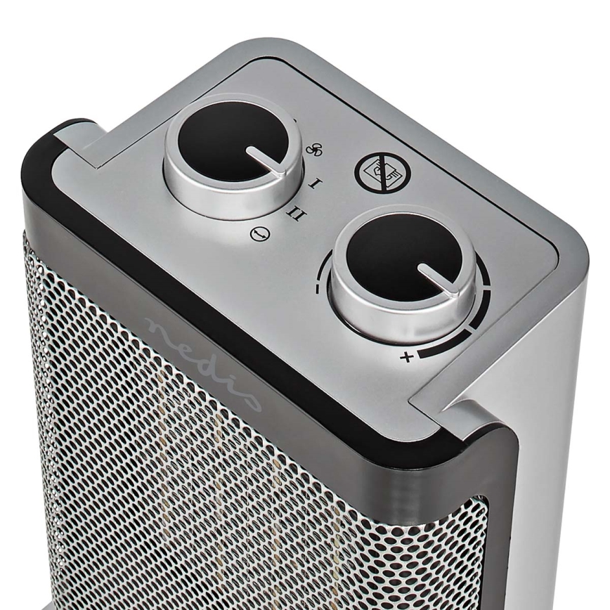 Ventilators ar keramikas sildītāju 1000/1500W/230V sudraba