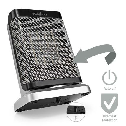 Ventilators ar keramikas sildītāju 1000/1500W/230V sudraba