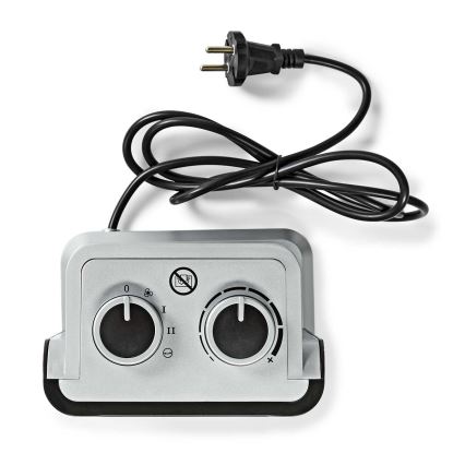 Ventilators ar keramikas sildītāju 1000/1500W/230V sudraba