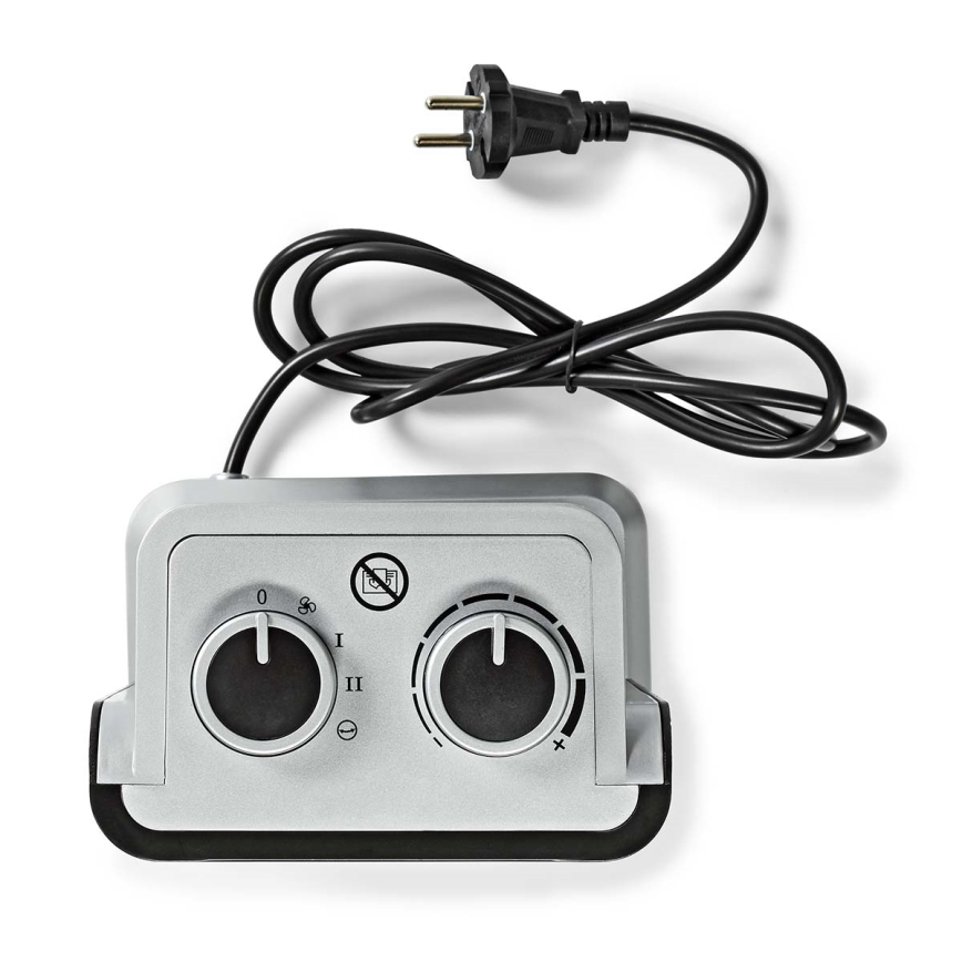 Ventilators ar keramikas sildītāju 1000/1500W/230V sudraba