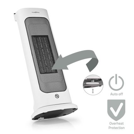 Ventilators ar keramikas sildītāju 1400/2000W/230V + tālvadības pults