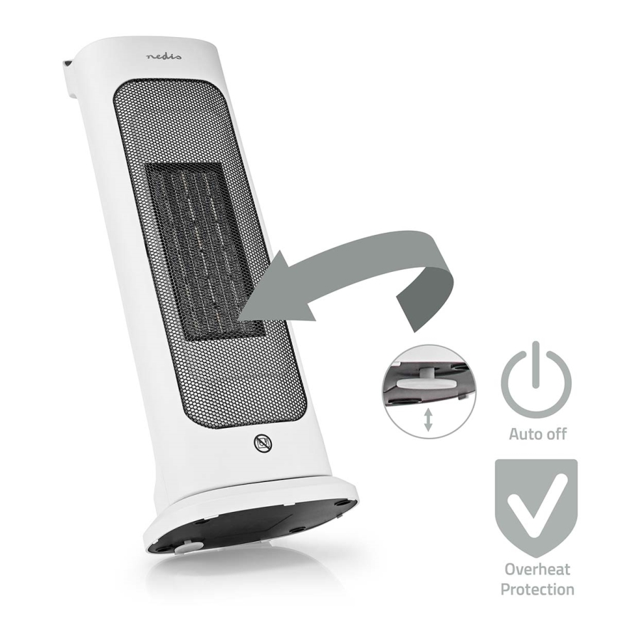 Ventilators ar keramikas sildītāju 1400/2000W/230V + tālvadības pults