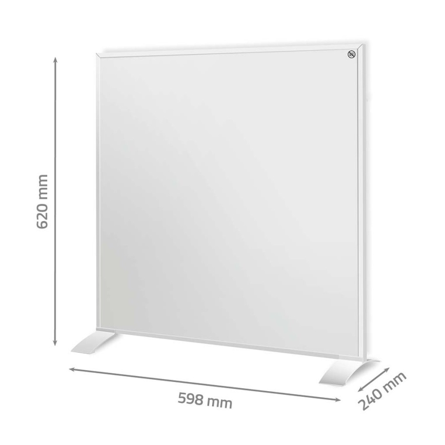 Infrasarkanais apkures panelis 350 W/230 V 59,8 x 62 cm IP44 Wi‑Fi Tuya + tālvadība