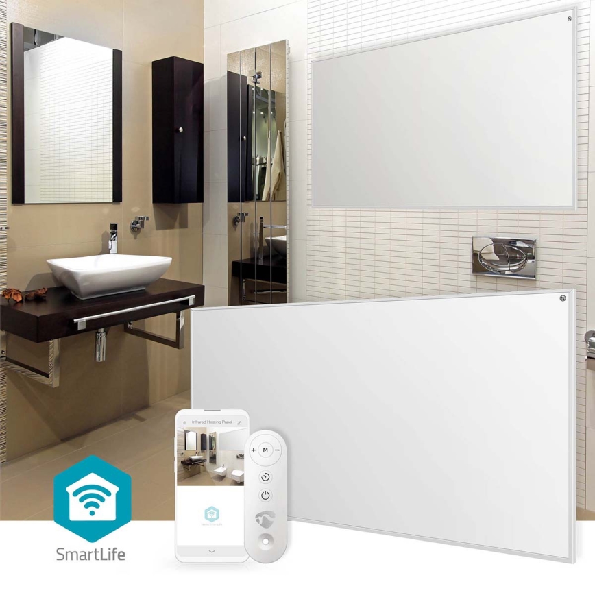 Infrasarkanais apsildes panelis 700 W/230 V 120 x 62 cm IP44 Wi‑Fi Tuya + tālvadība