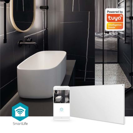 Infrasarkanais apsildes panelis 700 W/230 V 120 x 62 cm IP44 Wi‑Fi Tuya + tālvadība