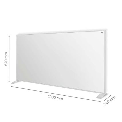 Infrasarkanais apsildes panelis 700 W/230 V 120 x 62 cm IP44 Wi‑Fi Tuya + tālvadība