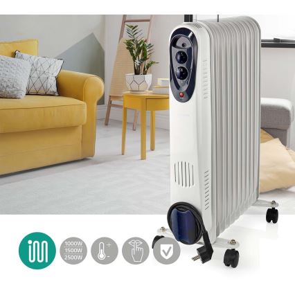 Pārnēsājams eļļas sildītājs ar 11 sekcijām 1000/1500/2500W/230V