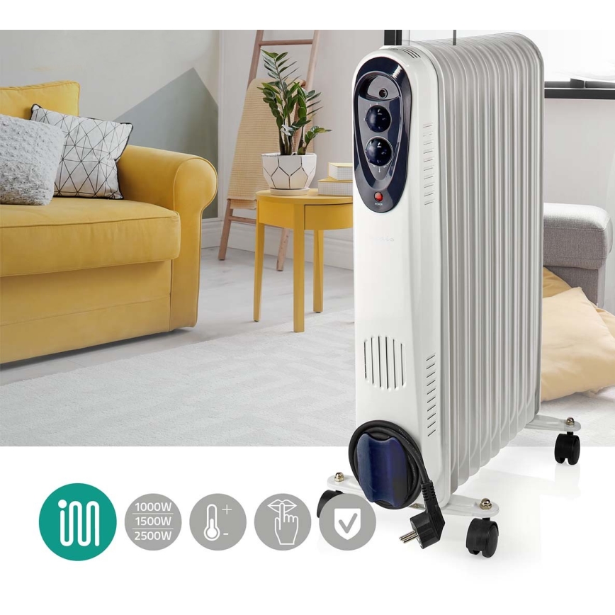 Pārnēsājams eļļas sildītājs ar 11 sekcijām 1000/1500/2500W/230V